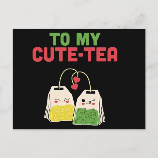 Voor mijn schattige theeminnige Valentijnswitzerin Briefkaart (Voorkant)