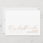 "Voor mijn schoondochter" Huwelijksberichtkaart (Voorkant)