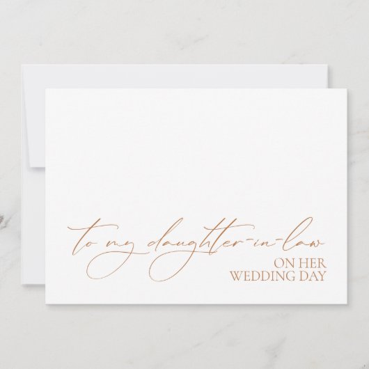 "Voor mijn schoondochter" Huwelijksberichtkaart (Voorkant)