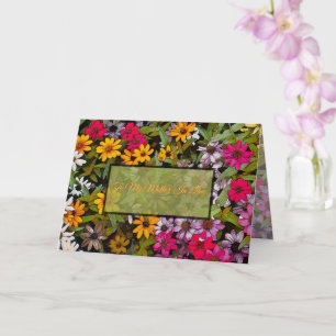 Voor mijn schoonmoeder / bloem / Gelukkig voor mij Kaart