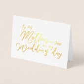 Voor mijn schoonmoeder op mijn trouwdag Calligraph Folie Kaarten (Voorkant)