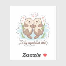 Voor mijn significante otter schattig stel hand in