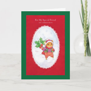 Voor mijn speciale vriend met kerst feestdagen kaart