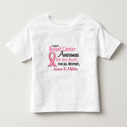 Voor mijn tante Breast Cancer Bewustheid Kinder Shirts (Voorkant)