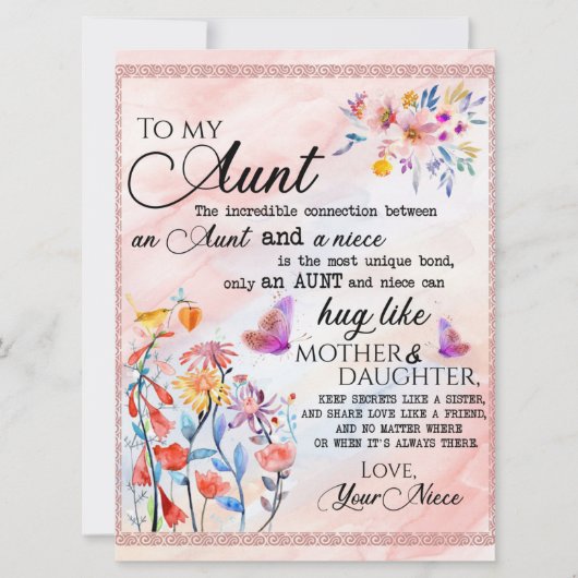 Voor mijn tante Gift, vlindervloed van nicht (Voorkant)