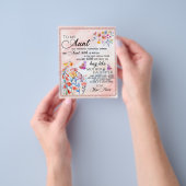 Voor mijn tante Gift, vlindervloed van nicht Flyer (Hand)