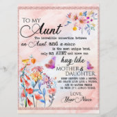 Voor mijn tante Gift, vlindervloed van nicht Menu (Voorkant)