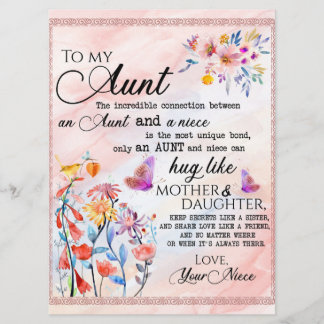 Voor mijn tante Gift, vlindervloed van nicht Menu