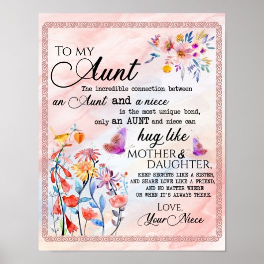 Voor mijn tante Gift, vlindervloed van nicht Poster (Voorkant)