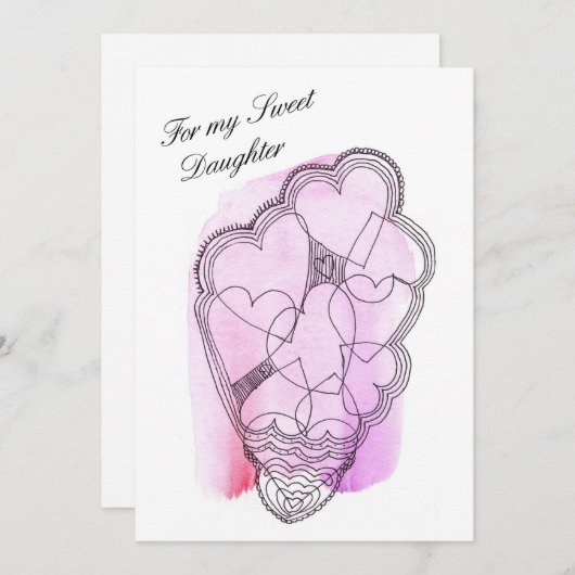 Voor mijn tas met snoepgoed voor Valentijn Feestdagenkaart (Voorkant / Achterkant)