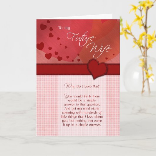 Voor mijn toekomstige vrouw Waarom hou ik van je? Kaart (Gele Bloem)