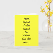 VOOR MIJN TWEELINGZUS EN BESTE VRIEND VERJAARDAG KAART (Gele Bloem)