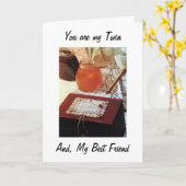 VOOR MIJN TWEELINGZUS EN FAVORIETE KOK OP VERJAARD KAART (Gele Bloem)