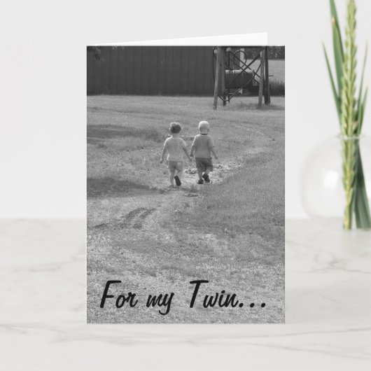 Voor mijn Twin... blanco kaart (Voorkant)