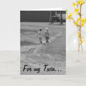 Voor mijn Twin... blanco kaart (Gele Bloem)