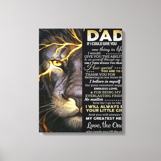Voor mijn vader | grappige citaten voor papa canvas afdruk (Voorkant)