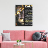 Voor mijn vader | grappige citaten voor papa canvas afdruk (Insitu (Woonkamer))