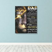 Voor mijn vader | grappige citaten voor papa canvas afdruk (Insitu (Houten vloer))