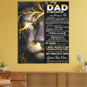 Voor mijn vader | grappige citaten voor papa canvas afdruk (Insitu (Woonkamer))