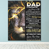 Voor mijn vader | grappige citaten voor papa canvas afdruk (Insitu (Houten vloer))