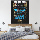 Voor mijn vader in de hemel canvas afdruk (Insitu (Slaapkamer))