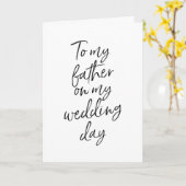 Voor mijn vader op mijn bruiloft | Stijlvolle hand Kaart (Gele Bloem)