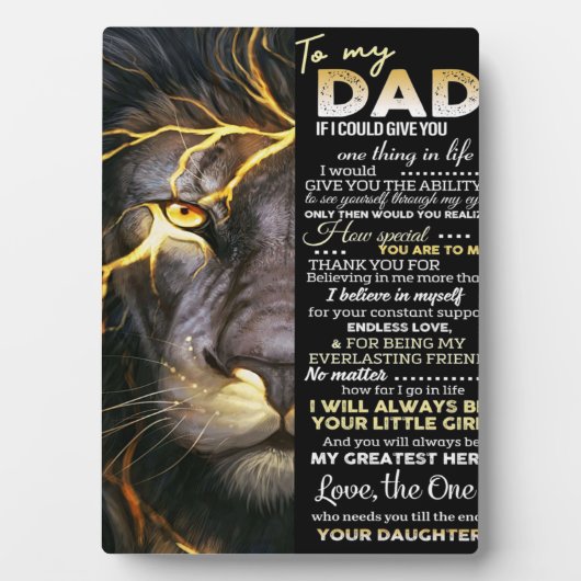 Voor mijn vader | Schattige brief | Lovely Gift Fotoplaat (voorkant)