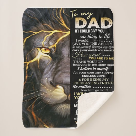 Voor mijn vader | Schattige brief | Lovely Gift Sherpa Deken (Voorkant)