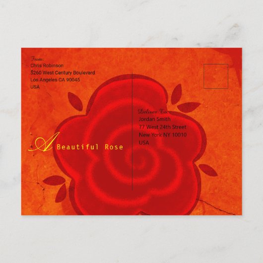 Voor mijn Valentijn Briefkaart (Achterkant)