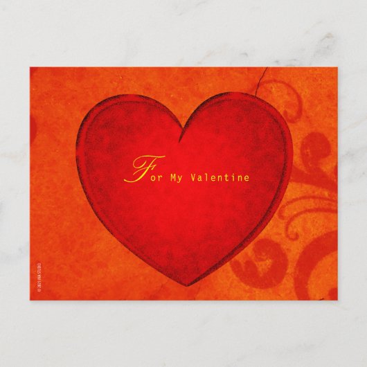 Voor mijn Valentijn Briefkaart (Voorkant)