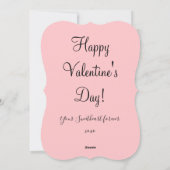  voor mijn Valentijn engel zwarte roze Feestdagenkaart (Achterkant)