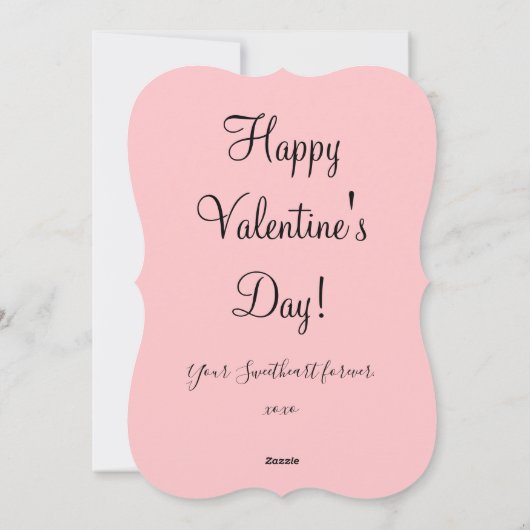  voor mijn Valentijn engel zwarte roze Feestdagenkaart (Achterkant)