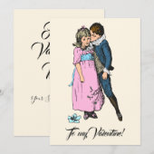  voor mijn Valentijn meisje roze blauw Feestdagenkaart (Voorkant / Achterkant)