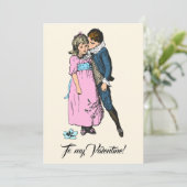  voor mijn Valentijn meisje roze blauw Feestdagenkaart (Staand voorkant)