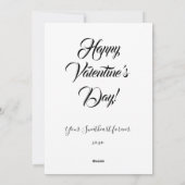  voor mijn Valentijn meisje zwart wit Feestdagenkaart (Achterkant)