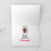 Voor mijn Valentijnsdag van de Rode Kardinaal. Kaart (Binnen)