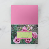 VOOR MIJN VERMAKKELIJKE MOEDER/PINKROSES KAART (Binnen)