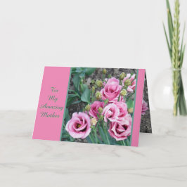 VOOR MIJN VERMAKKELIJKE MOEDER/PINKROSES KAART