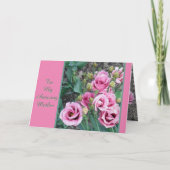 VOOR MIJN VERMAKKELIJKE MOEDER/PINKROSES KAART (Voorkant)