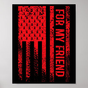 Voor mijn vriend bloedkanker bewustzijn  poster