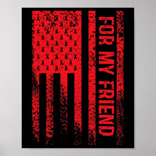 Voor mijn vriend Blood Cancer Awareness Poster (Voorkant)