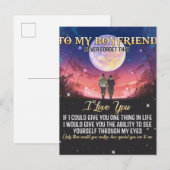 Voor mijn vriend hou ik van jou aankondigingskaart (Voorkant / Achterkant)