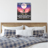 Voor mijn vriend hou ik van jou canvas afdruk (Insitu (Slaapkamer))