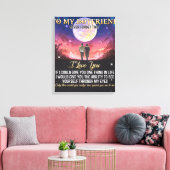 Voor mijn vriend hou ik van jou canvas afdruk (Insitu (Woonkamer))