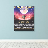 Voor mijn vriend hou ik van jou canvas afdruk (Insitu (Houten vloer))