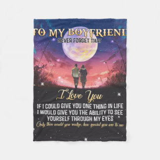 Voor mijn vriend hou ik van jou fleece deken