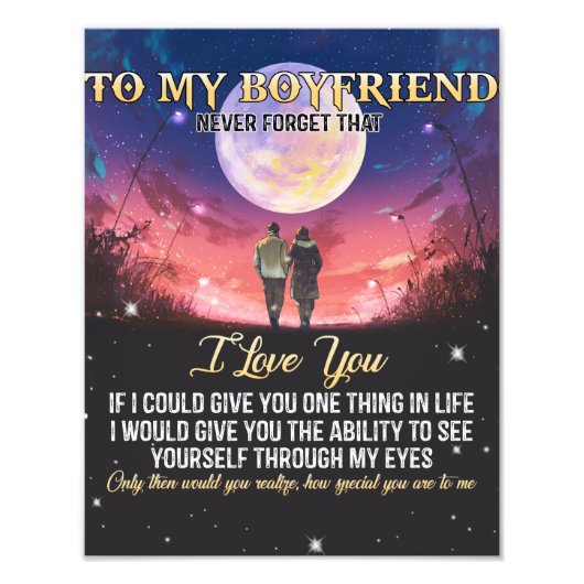 Voor mijn vriend hou ik van jou foto afdruk (Voorkant)