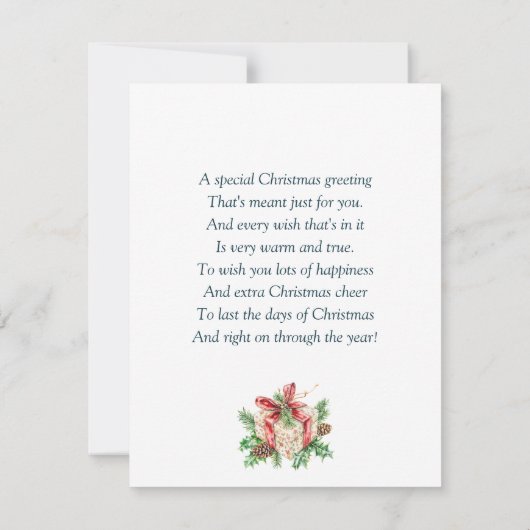 Voor mijn vriend Kerst Kaart (Achterkant)