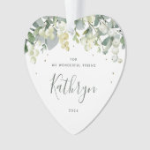 Voor mijn vriendschappelijke kerst, niet-fotohart ornament (voorkant)