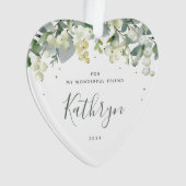 Voor mijn vriendschappelijke kerst, niet-fotohart ornament (voorkant)